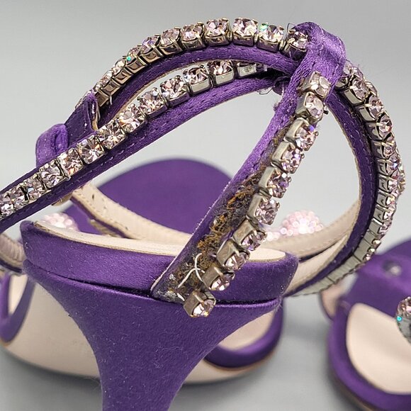 GEDEBE Crystal Embellished Jill Satin Sandals - Picture 15 of 15